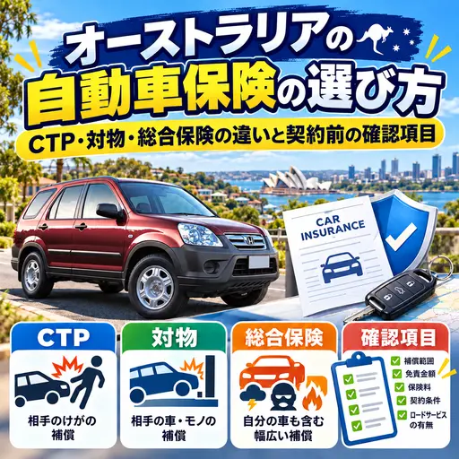 オーストラリアのワーキングホリデー向け自動車保険の選び方