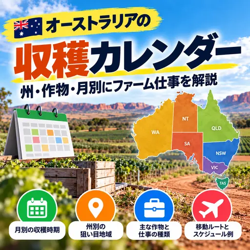 オーストラリアのファーム仕事と収穫時期カレンダー