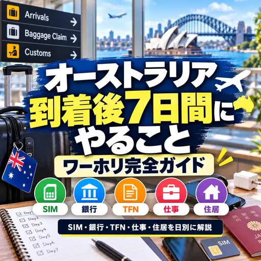 オーストラリアのワーキングホリデー到着後7日間に行う手続き