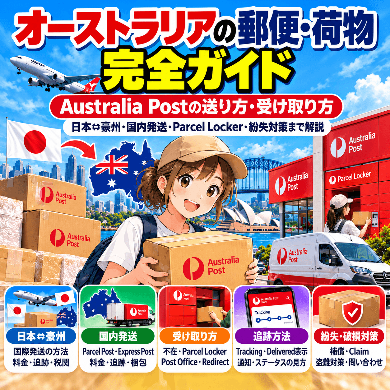 オーストラリアの郵便・荷物・Australia Postの送り方と受け取り方完全ガイド