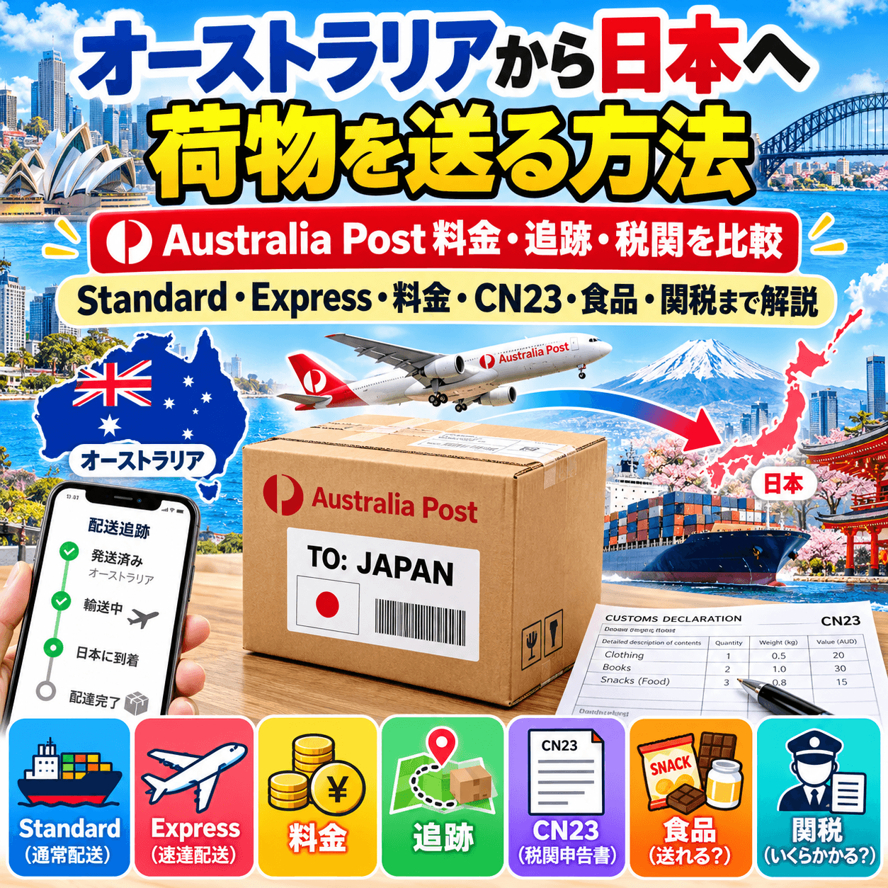 オーストラリアから日本へAustralia Postで荷物を送る方法
