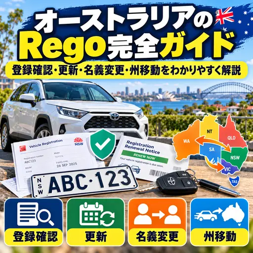 オーストラリアの車両登録Regoの確認・更新・名義変更ガイド