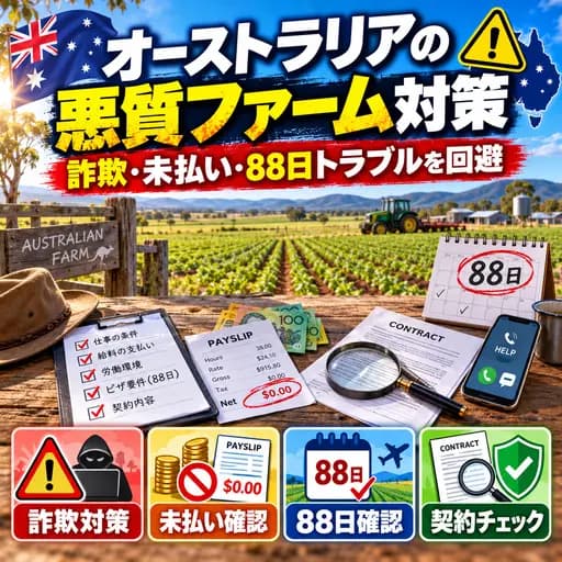 オーストラリアの悪質ファームと求人詐欺を見分ける方法