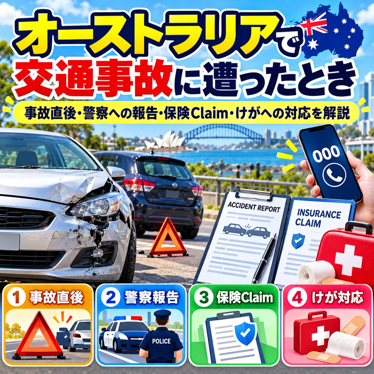 オーストラリアで交通事故に遭ったときの対応手順
