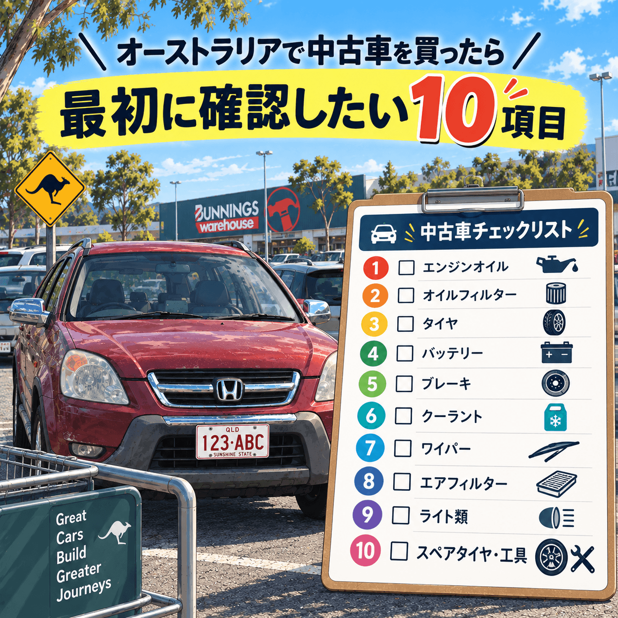 オーストラリアで中古車を買ったあとに確認したい項目