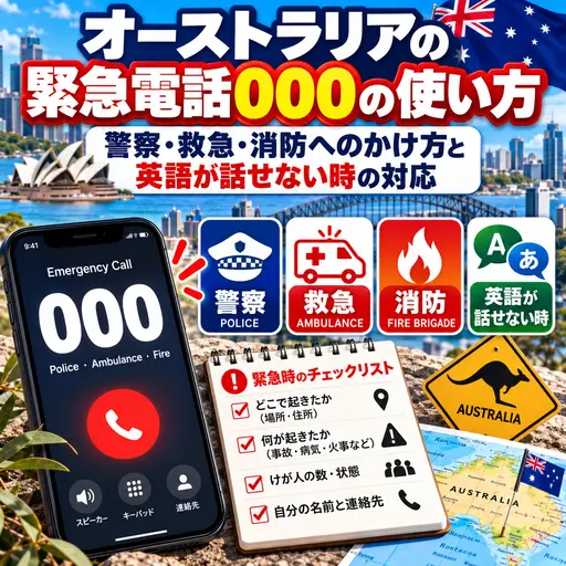 オーストラリアの緊急電話Triple Zero 000の使い方