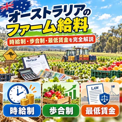 オーストラリアのファーム給料と時給制・歩合制の解説