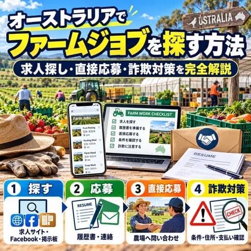 オーストラリアでファームジョブを探すワーホリ向けガイド