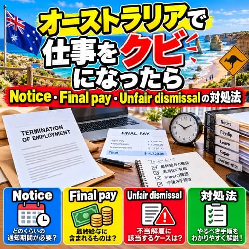 オーストラリアで解雇されたときの対処法