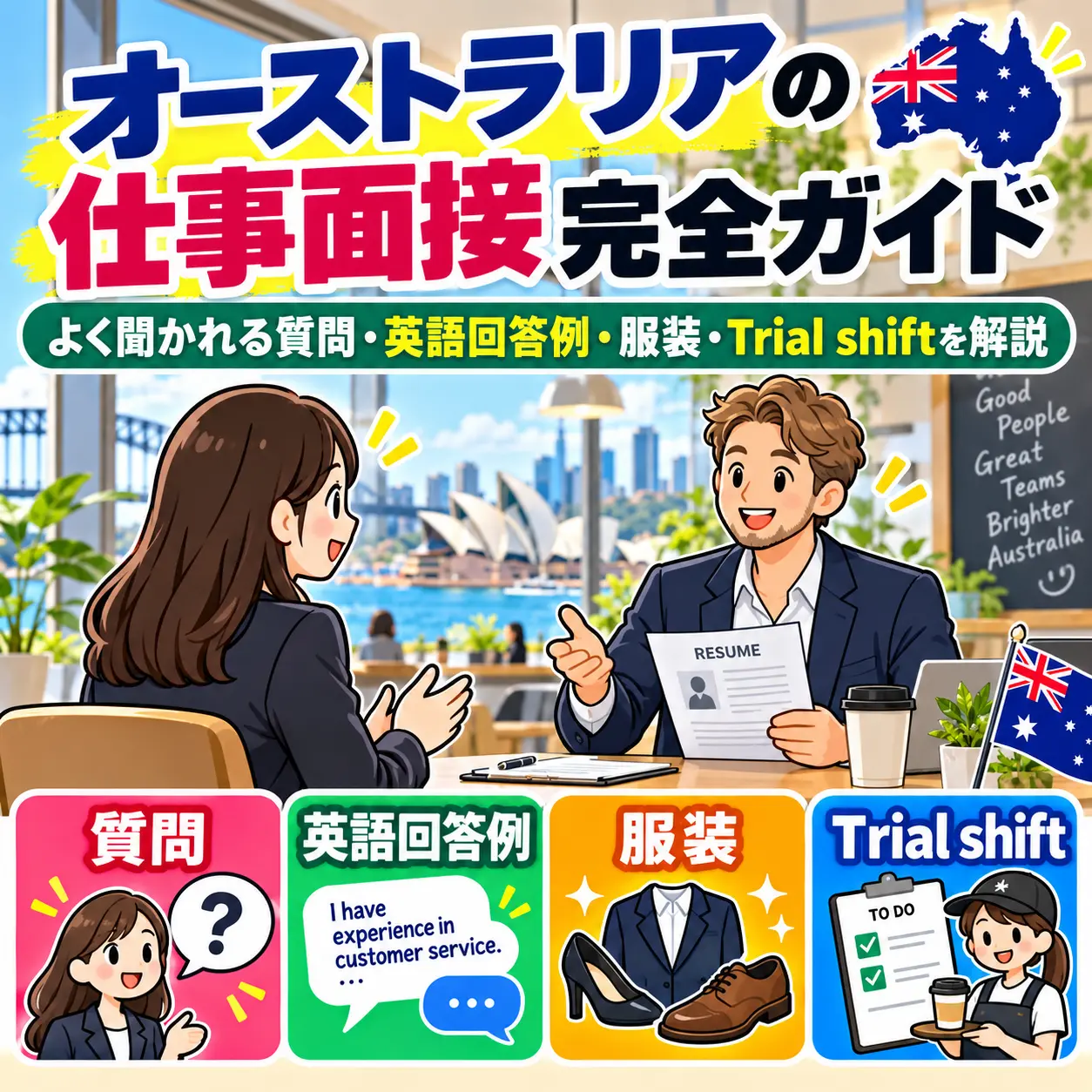 オーストラリアの仕事面接で質問に答える方法