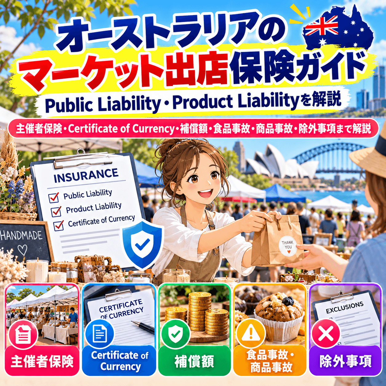 オーストラリアのマーケット出店で必要なABN、GST、経費、確定申告のガイド