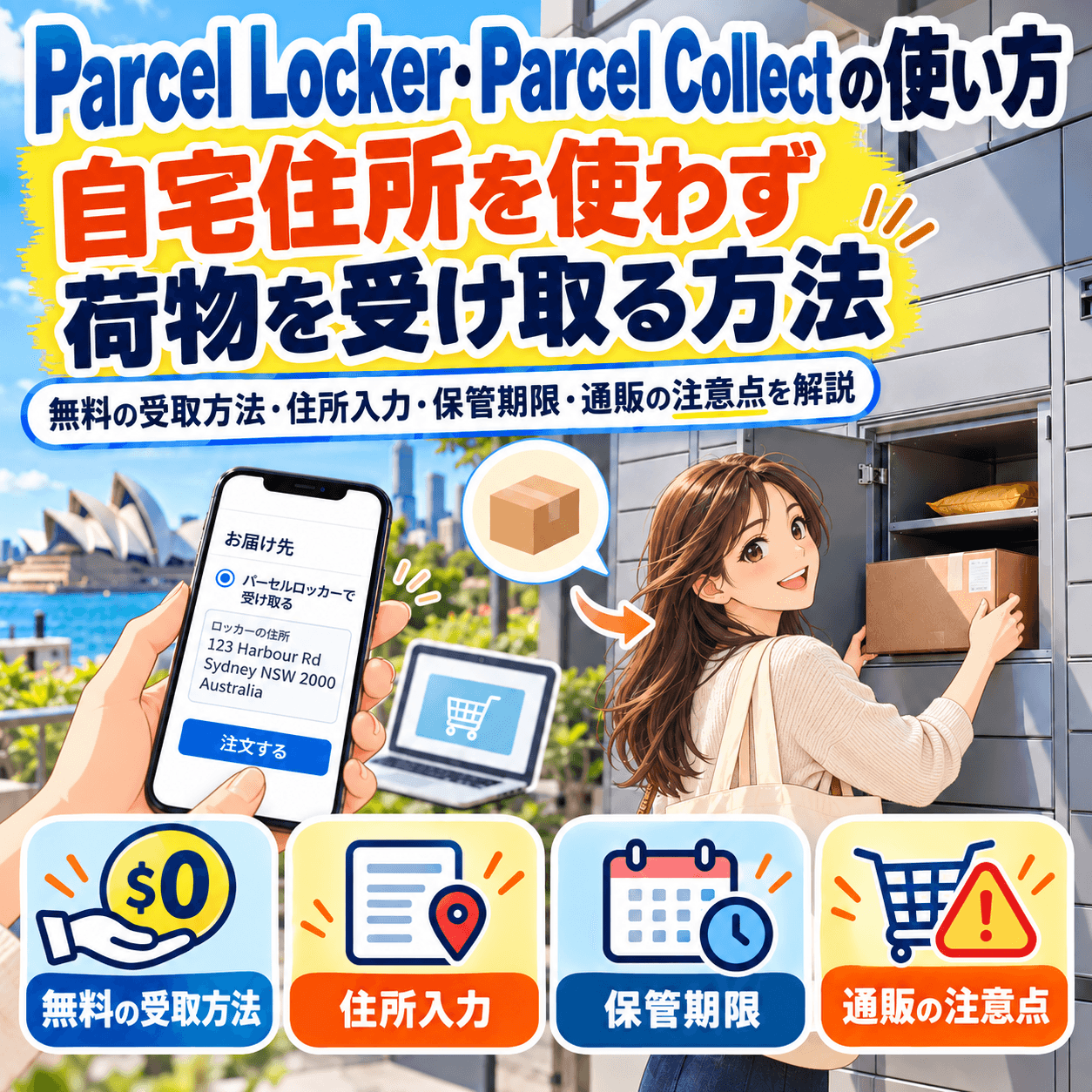 Australia PostのParcel LockerとParcel Collectを使って安全に荷物を受け取る方法