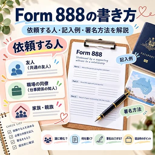 オーストラリアのパートナービザForm 888記入ガイド