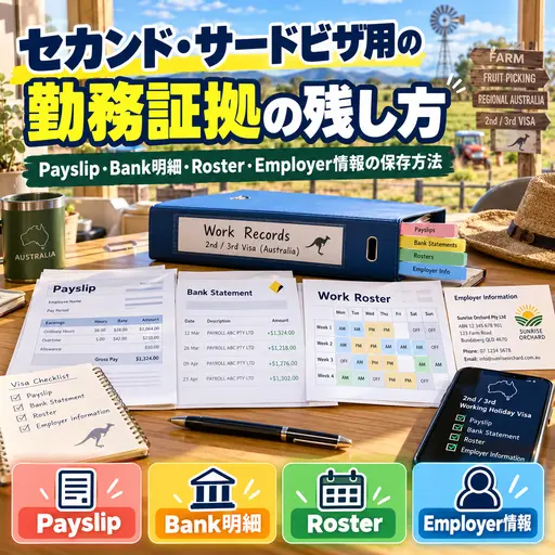 オーストラリアのセカンド・サードビザ申請に備えて勤務証拠を保存する方法