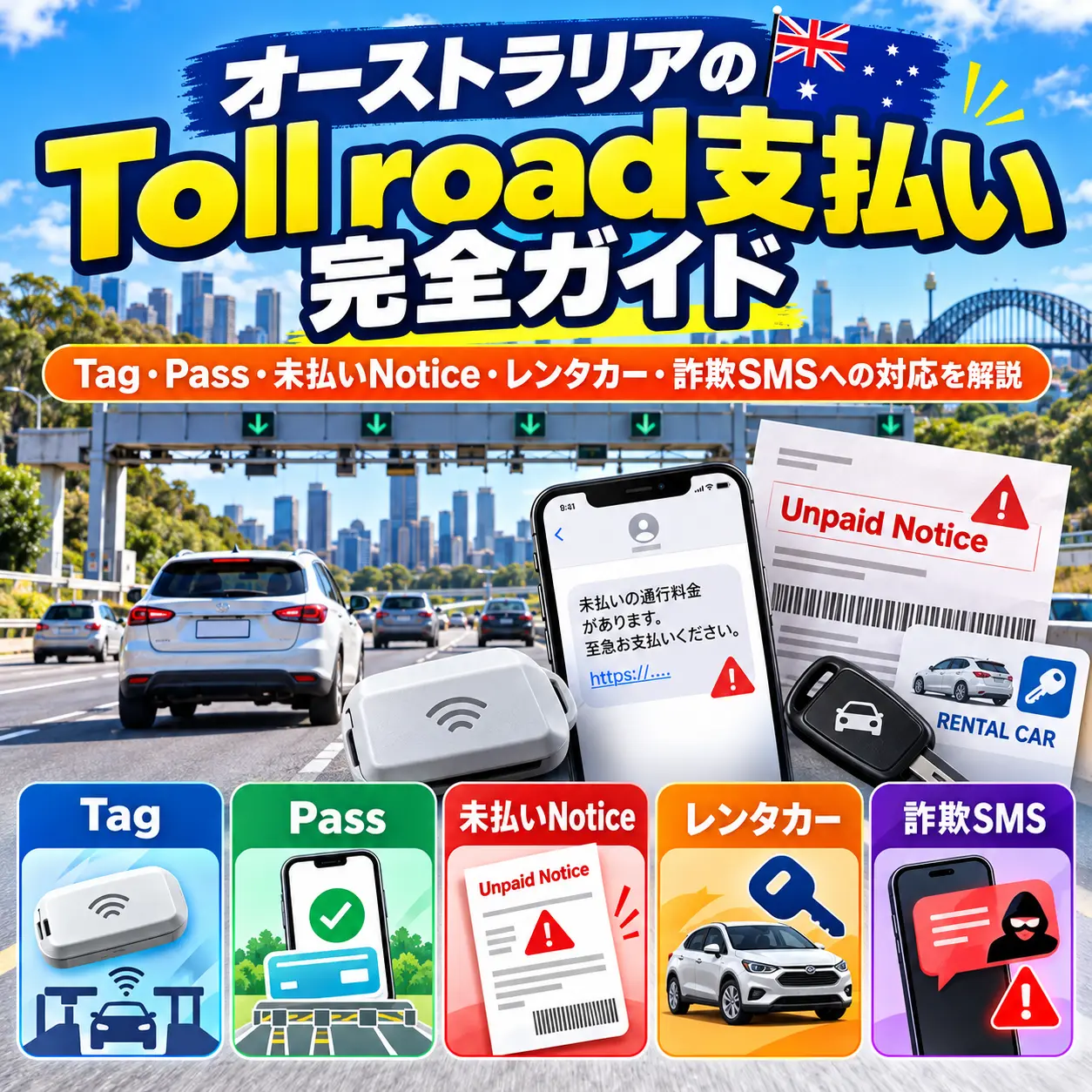 オーストラリアの有料道路とTollの支払い方法