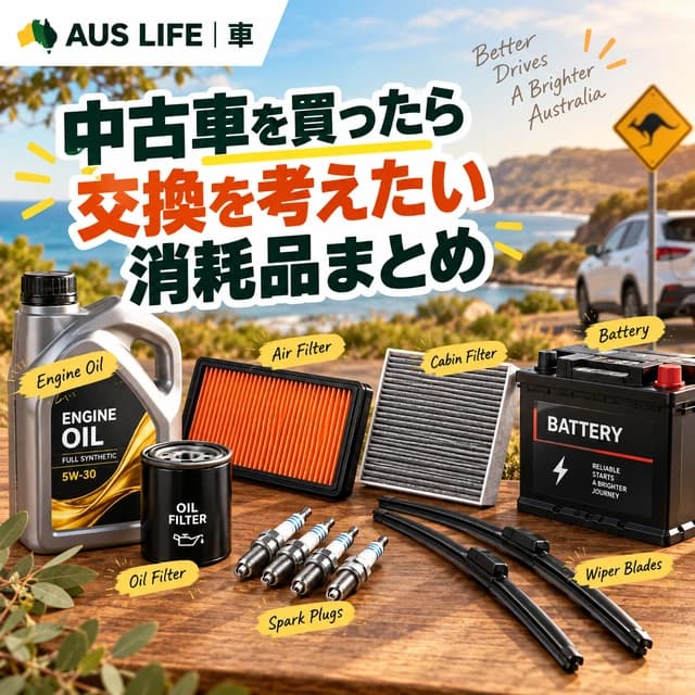 中古車を買った後に確認したい消耗品