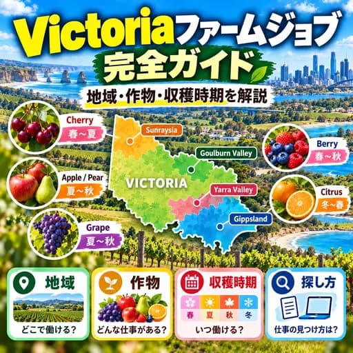 ビクトリア州のファームジョブと主要な収穫地域のガイド
