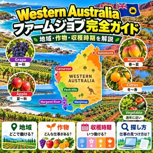 西オーストラリア州のファームジョブと主要な収穫地域のガイド