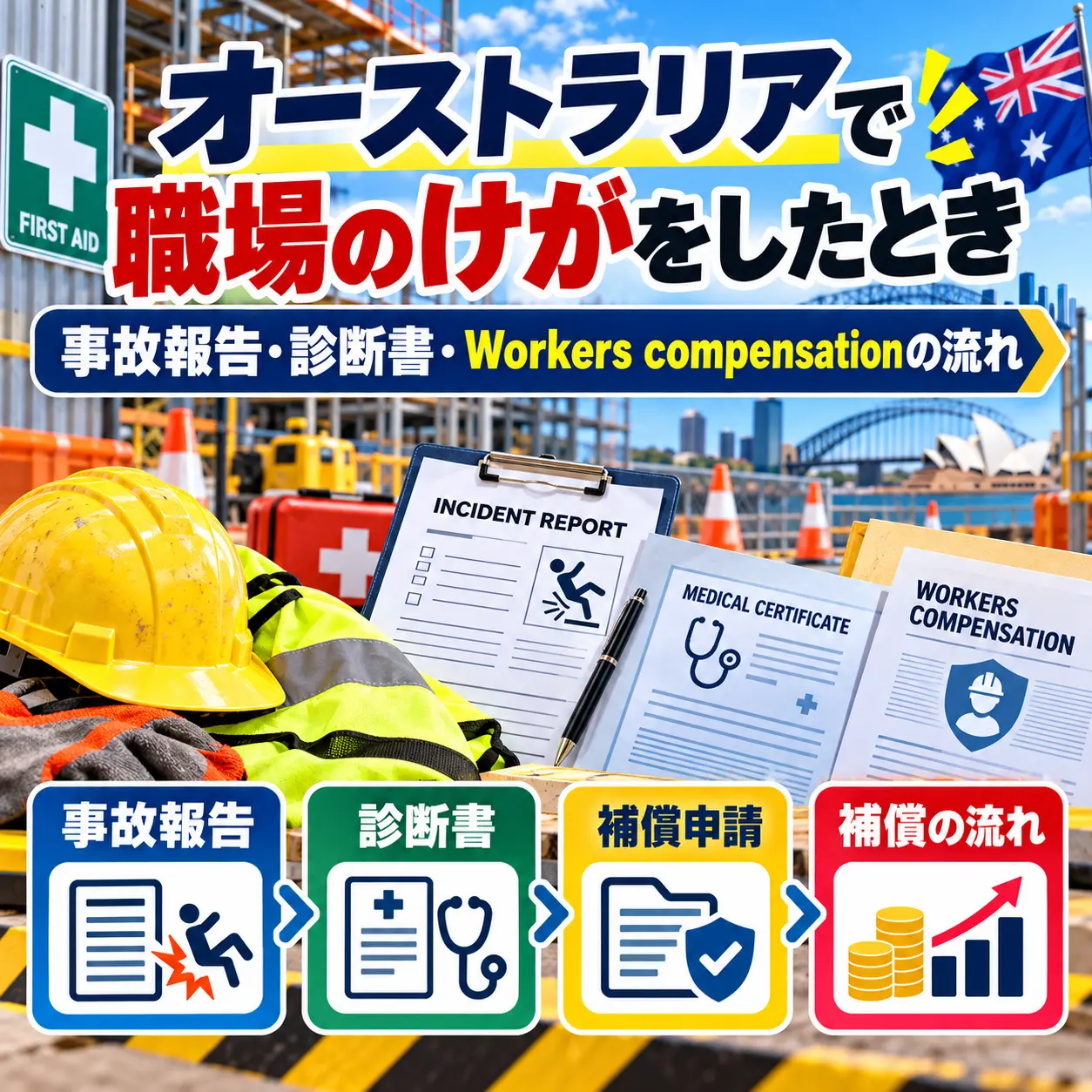 オーストラリアで職場のけがを報告して補償を申請する方法