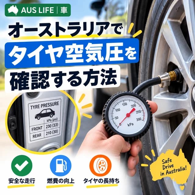 オーストラリアでタイヤ空気圧を確認する方法